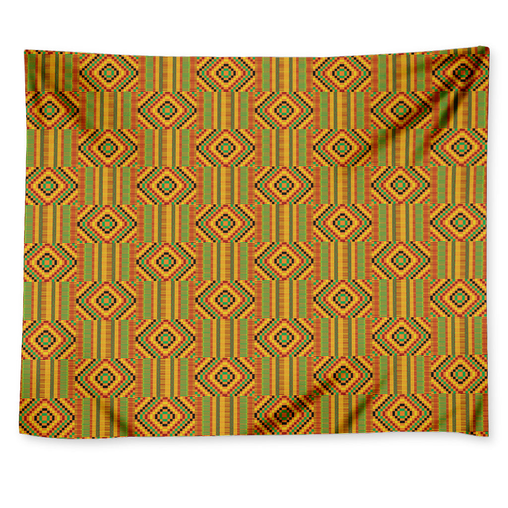 Ashanti Kente Pattern Print Tapestry