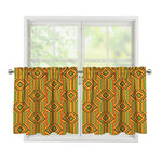 Ashanti Kente Pattern Print Tier Curtains
