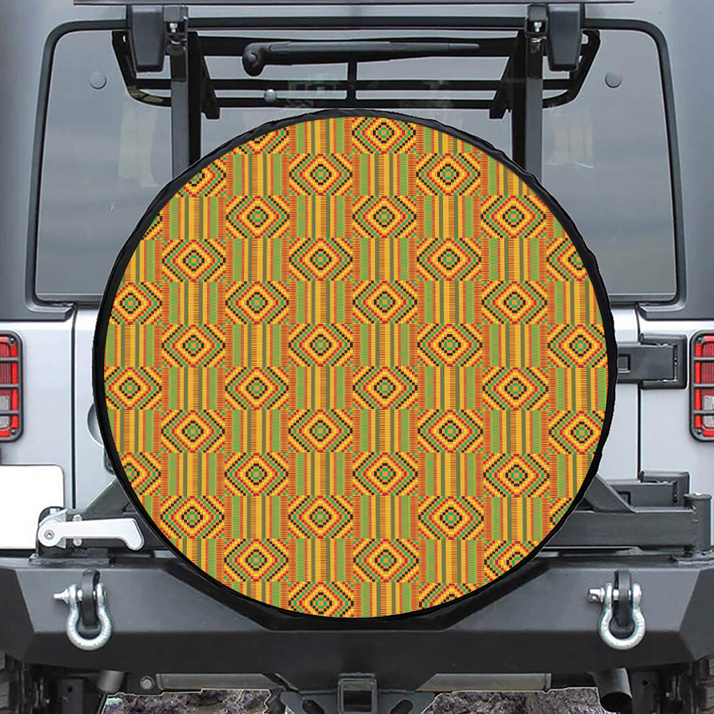 Ashanti Kente Pattern Print Tire Cover
