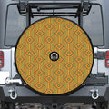 Ashanti Kente Pattern Print Tire Cover With Camera Hole