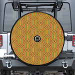 Ashanti Kente Pattern Print Tire Cover With Camera Hole
