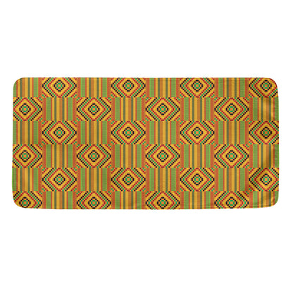 Ashanti Kente Pattern Print Towel