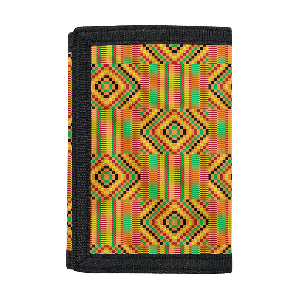 Ashanti Kente Pattern Print Trifold Wallet