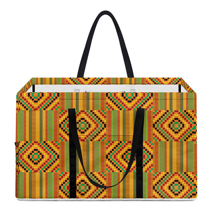 Ashanti Kente Pattern Print Utility Tote Bag