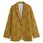 Ashanti Kente Pattern Print Women's Blazer