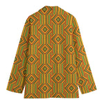 Ashanti Kente Pattern Print Women's Cotton Blazer