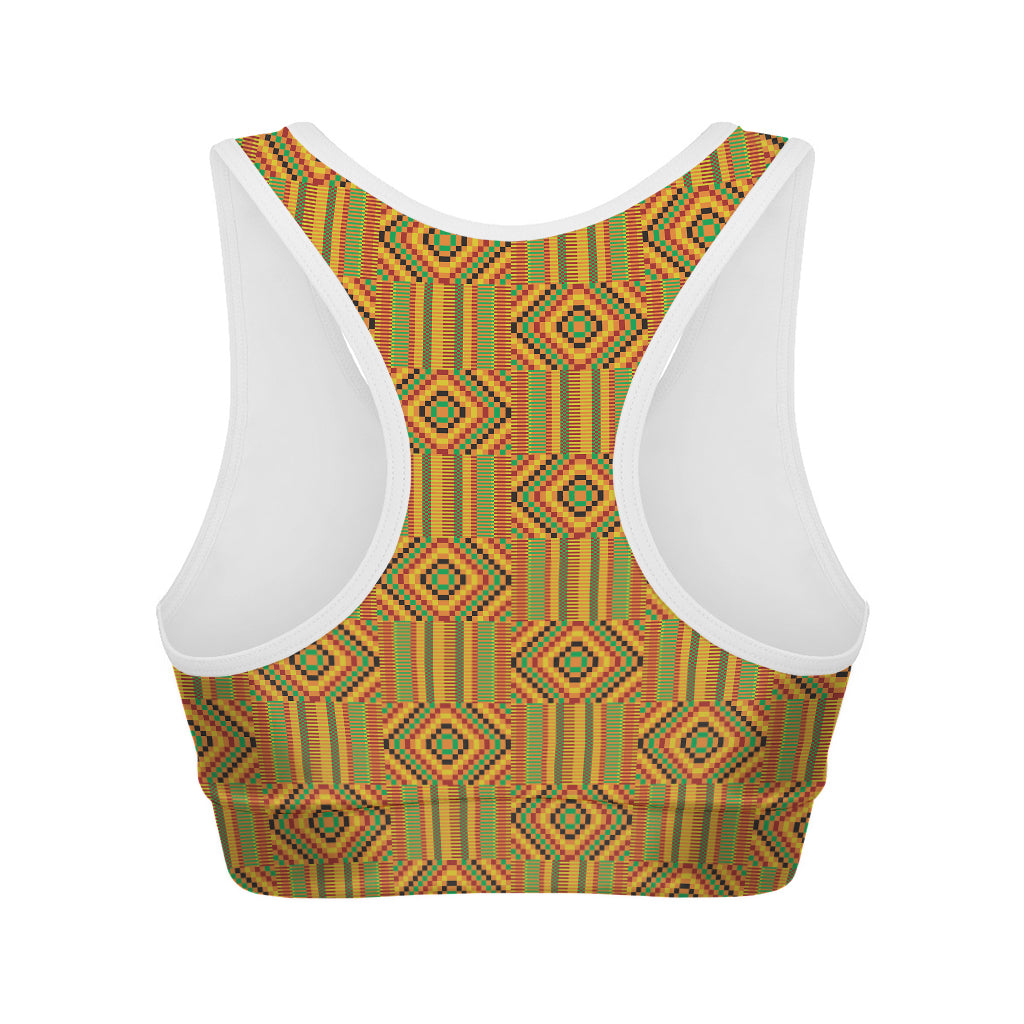 Ashanti Kente Pattern Print Women's Sports Bra
