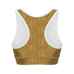 Ashanti Kente Pattern Print Women's Sports Bra
