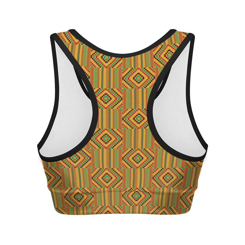 Ashanti Kente Pattern Print Women's Sports Bra
