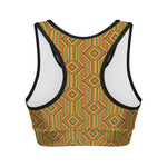 Ashanti Kente Pattern Print Women's Sports Bra