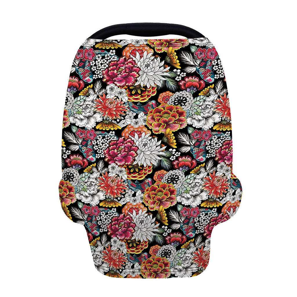 Asian Chrysanthemum Pattern Print Baby Seat Cover