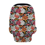 Asian Chrysanthemum Pattern Print Baby Seat Cover