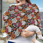 Asian Chrysanthemum Pattern Print Baby Seat Cover