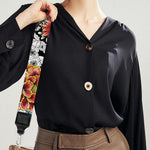 Asian Chrysanthemum Pattern Print Bag Strap