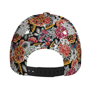 Asian Chrysanthemum Pattern Print Baseball Cap