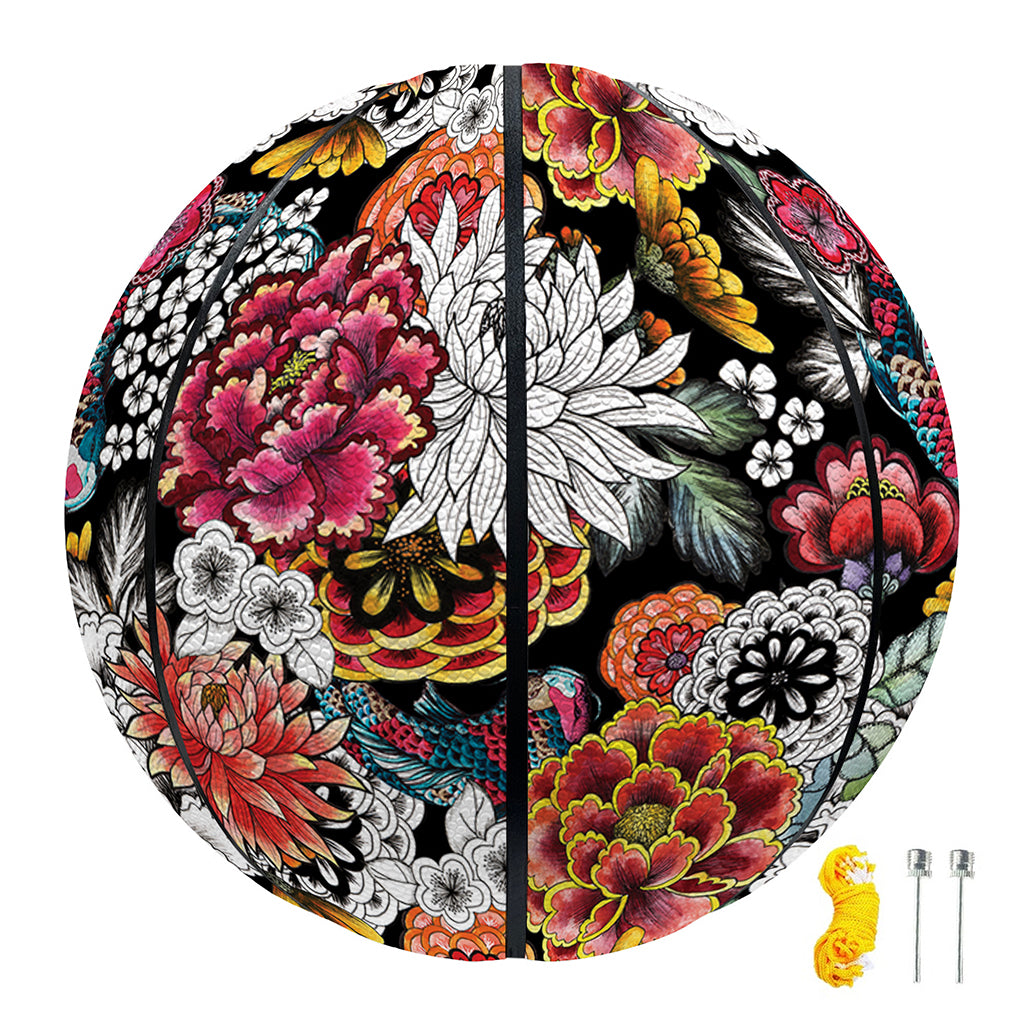 Asian Chrysanthemum Pattern Print Basketball
