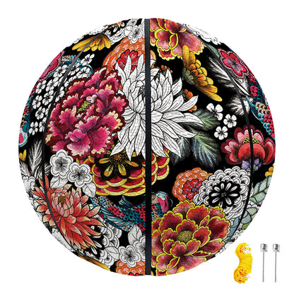 Asian Chrysanthemum Pattern Print Basketball