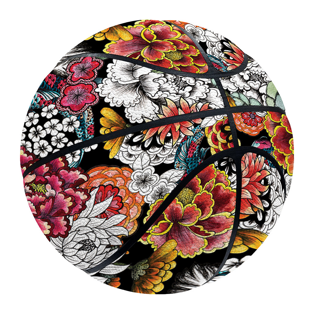 Asian Chrysanthemum Pattern Print Basketball