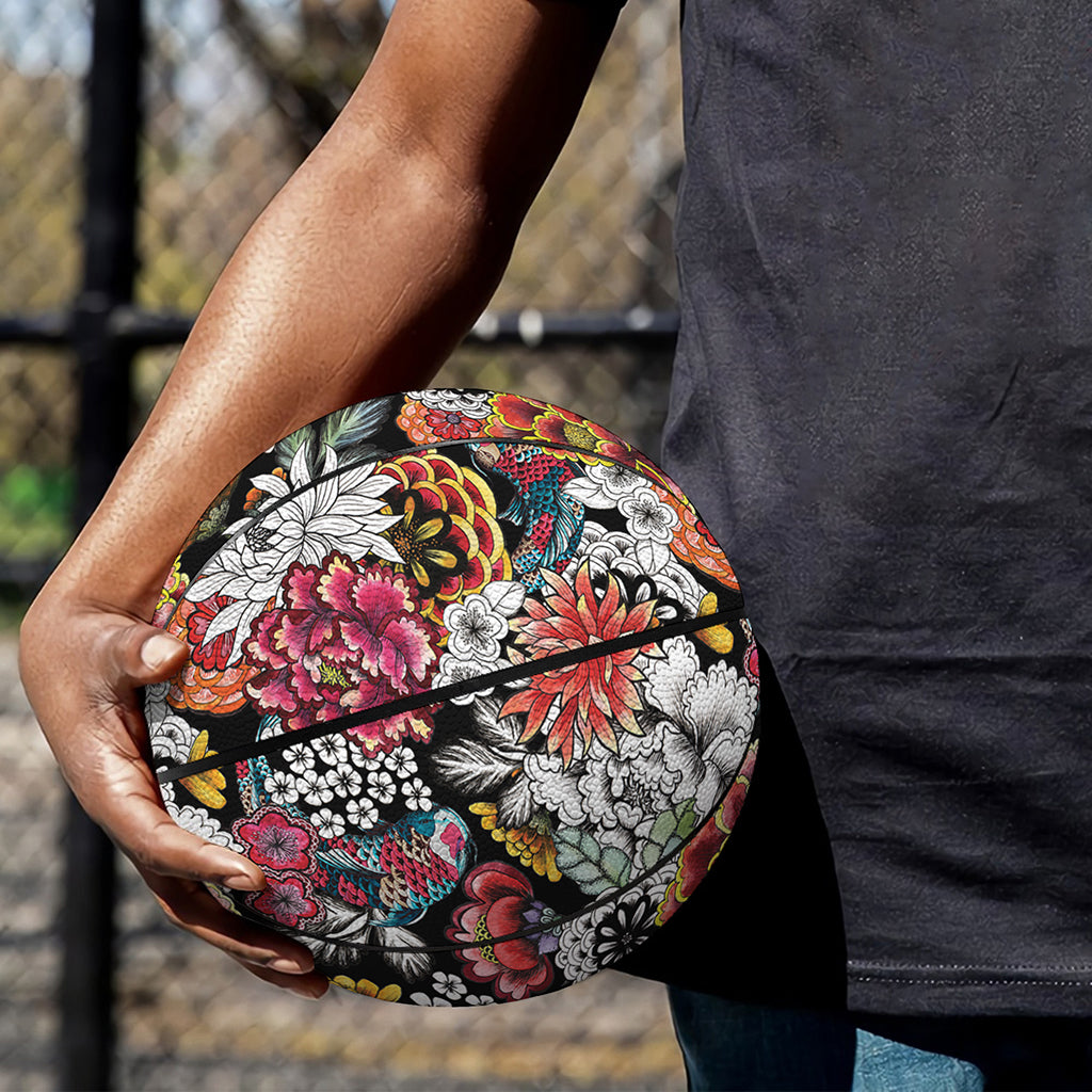 Asian Chrysanthemum Pattern Print Basketball
