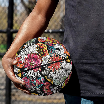 Asian Chrysanthemum Pattern Print Basketball