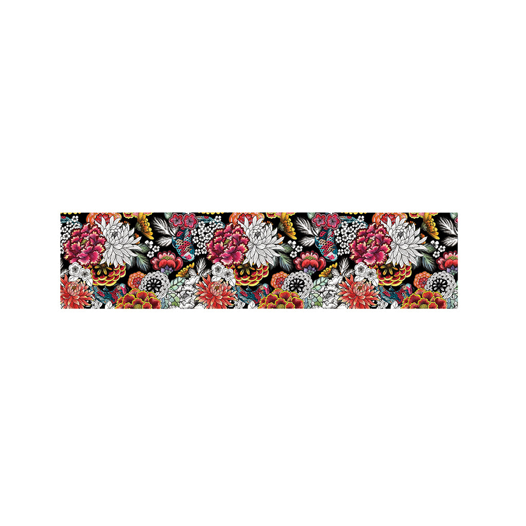 Asian Chrysanthemum Pattern Print Bed Runner