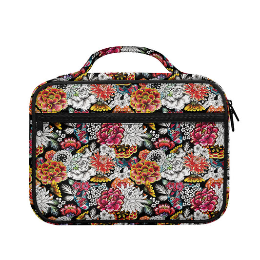 Asian Chrysanthemum Pattern Print Briefcase Bible Bag