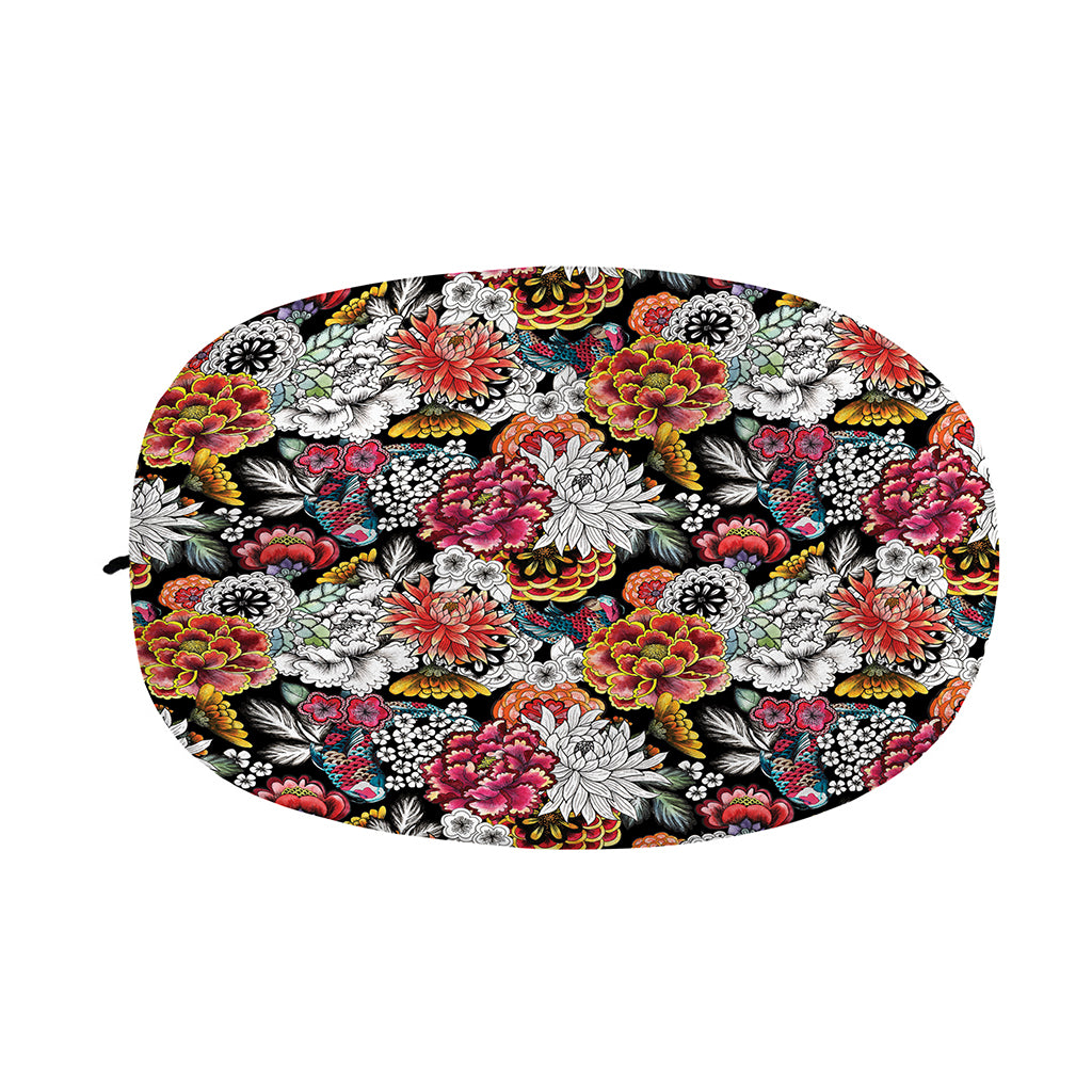 Asian Chrysanthemum Pattern Print Car Side Mirror Covers