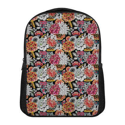 Asian Chrysanthemum Pattern Print Casual Backpack