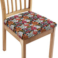 Asian Chrysanthemum Pattern Print Chair Cushion Cover