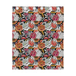 Asian Chrysanthemum Pattern Print Curtain