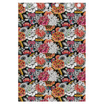 Asian Chrysanthemum Pattern Print Curtain