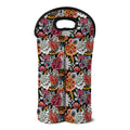 Asian Chrysanthemum Pattern Print Double Neoprene Wine Tote