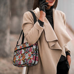 Asian Chrysanthemum Pattern Print Double Strap Bible Bag