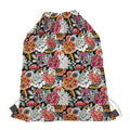 Asian Chrysanthemum Pattern Print Drawstring Bag