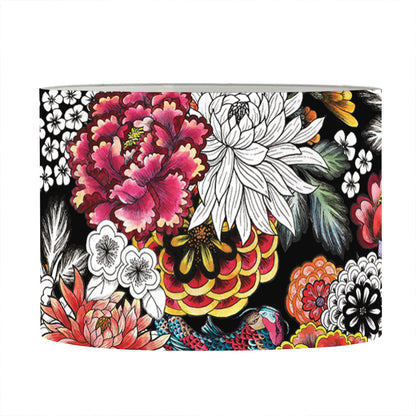 Asian Chrysanthemum Pattern Print Drum Lamp Shade