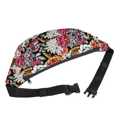 Asian Chrysanthemum Pattern Print Fanny Pack