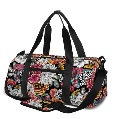 Asian Chrysanthemum Pattern Print Gym Bag