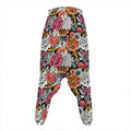 Asian Chrysanthemum Pattern Print Hammer Pants
