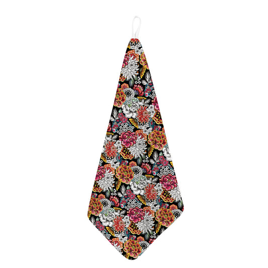 Asian Chrysanthemum Pattern Print Hand Towel
