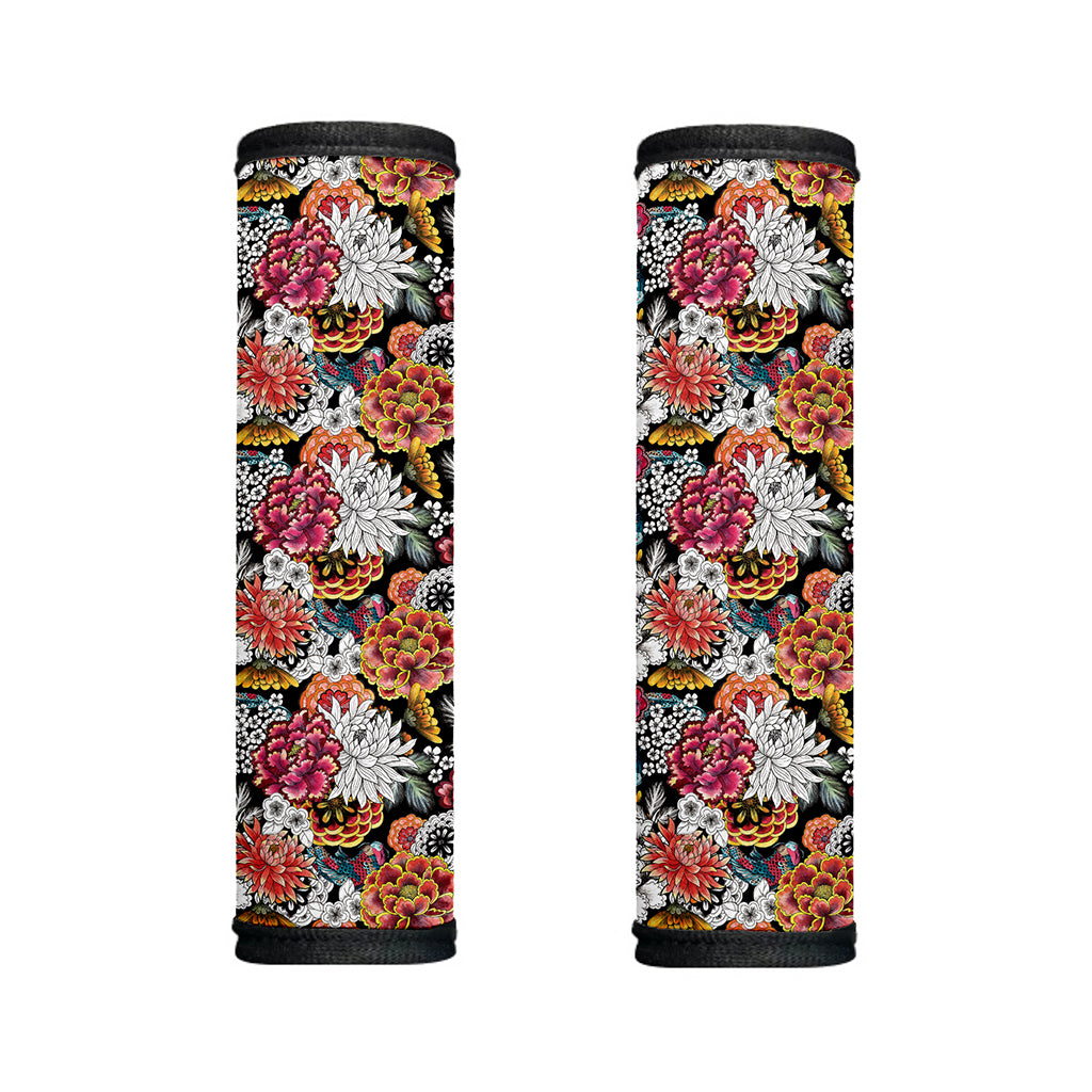 Asian Chrysanthemum Pattern Print Handle Covers