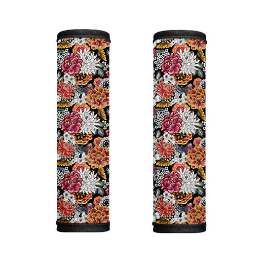 Asian Chrysanthemum Pattern Print Handle Covers