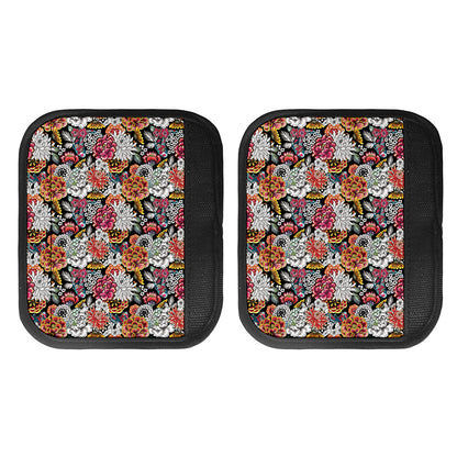 Asian Chrysanthemum Pattern Print Handle Covers