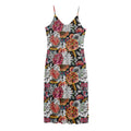 Asian Chrysanthemum Pattern Print Jersey Midi Cami Dress