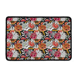 Asian Chrysanthemum Pattern Print Kitchen Mat