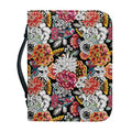 Asian Chrysanthemum Pattern Print Leather Bible Cover