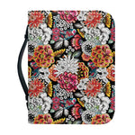 Asian Chrysanthemum Pattern Print Leather Bible Cover