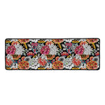 Asian Chrysanthemum Pattern Print Long Kitchen Mat
