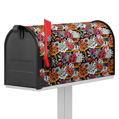 Asian Chrysanthemum Pattern Print Mailbox Cover