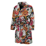 Asian Chrysanthemum Pattern Print Men's Bathrobe