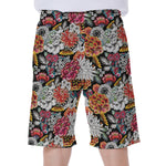 Asian Chrysanthemum Pattern Print Men's Beach Shorts